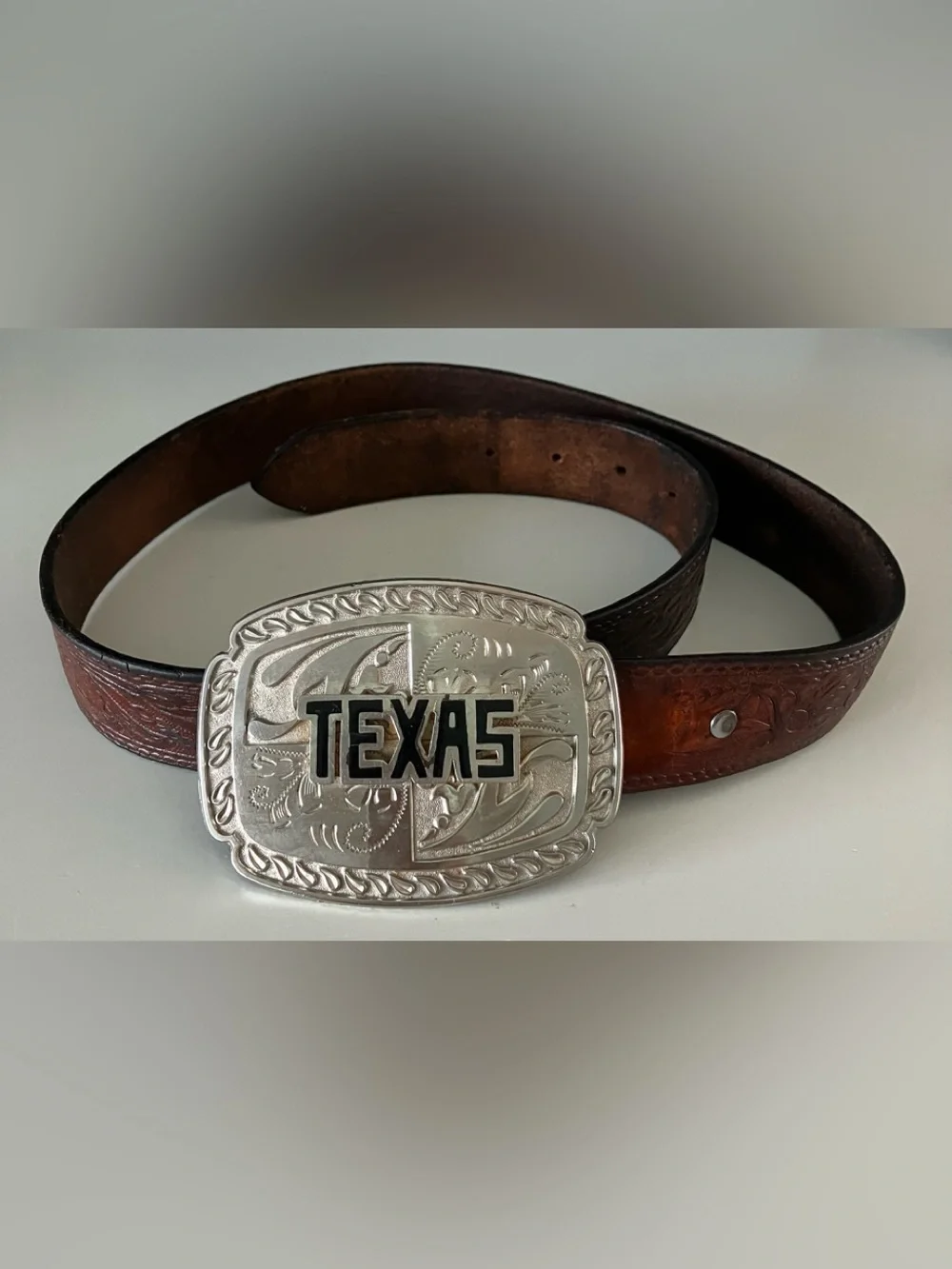 TEXAS LADIES WESTERN LEATHER BELT